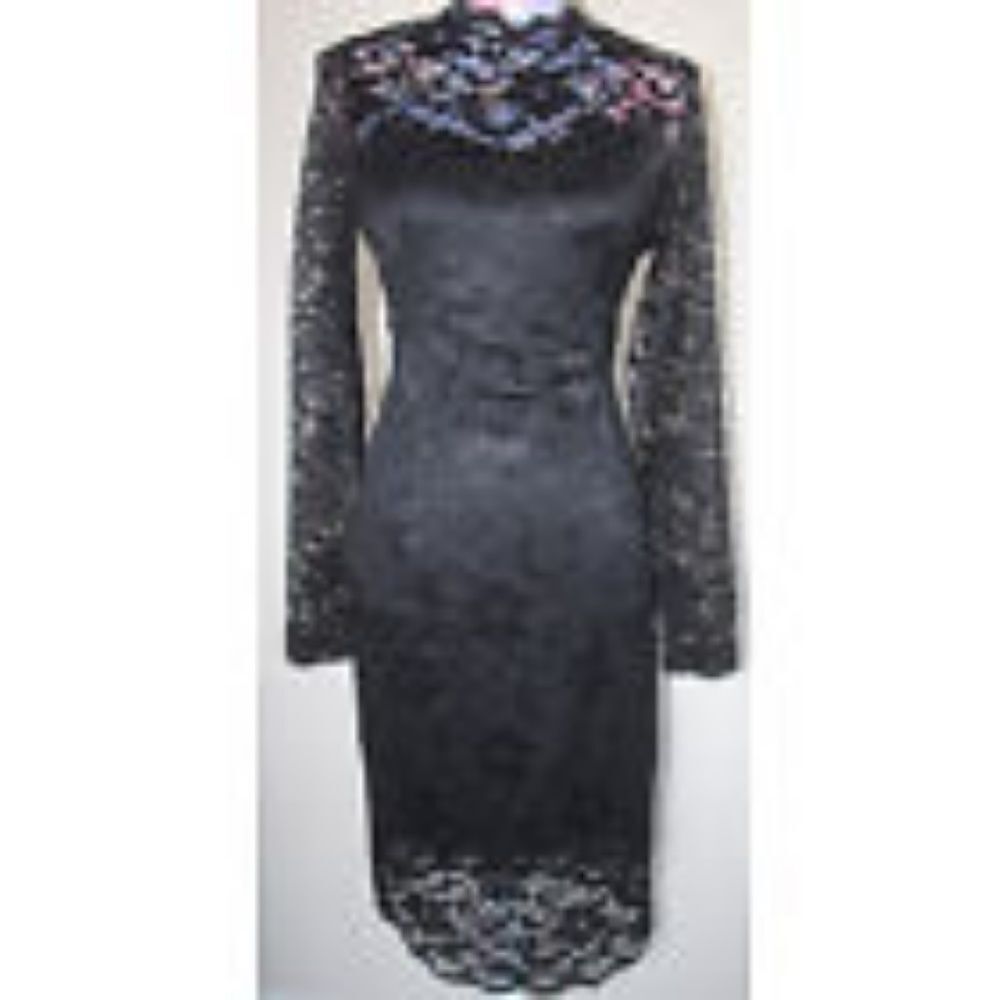 Stanzino Black Lace Cocktail Dress sz. L NWT